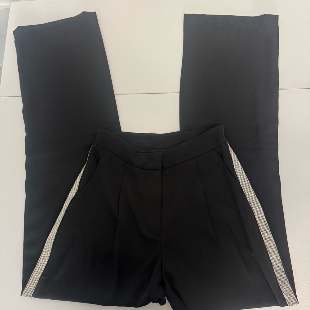 NWT Forever 21 black and rhinestone 2 piece cami and pants size S - Picture 11 of 16